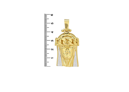 Solid 14 KT Jesus Face Fashion Pendant